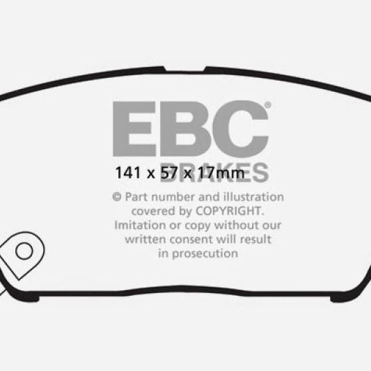 EBC DP31856C - EBCDP31856C - EBC 09+ Hyundai Genesis Coupe 2.0 Turbo Redstuff Front Brake Pads - Shipped in Europe - Tuningsupply.com