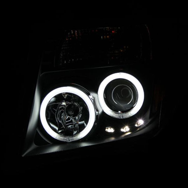 ANZO 111111 - ANZ111111 - ANZO 2005-2008 Nissan Frontier Projector Headlights w/ Halo Black - Shipped in Europe - Tuningsupply.com