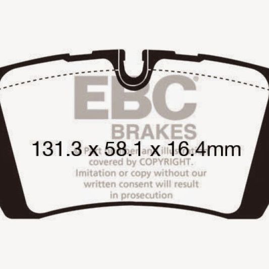 EBC DP42161R - EBCDP42161R - EBC 13+ Land Rover Range Rover 3.0 Supercharged Yellowstuff Rear Brake Pads - Shipped in Europe - Tuningsupply.com