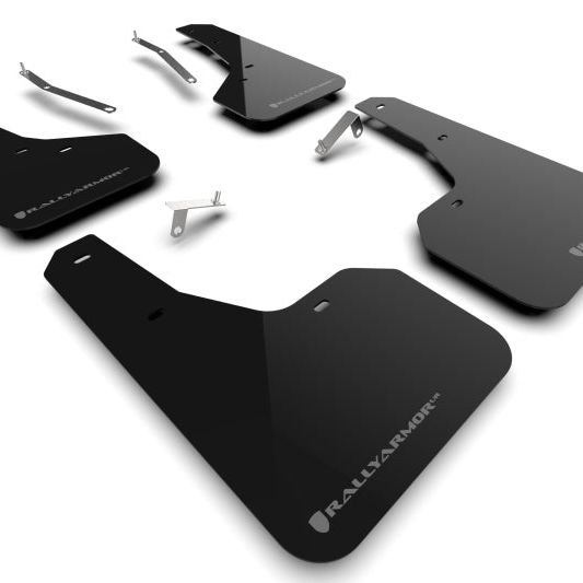 Rally Armor MF82-UR-BLK/GRY - RALMF82-UR-BLK/GRY - Rally Armor 22-24 Subaru Forester & Wilderness Black UR Mud Flap w/Grey Logo - Shipped in Europe - Tuningsupply.com