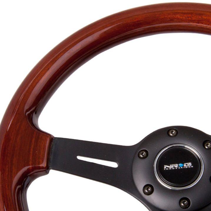 NRG ST-015-1BK - NRGST-015-1BK - NRG Classic Wood Grain Steering Wheel (330mm) Wood Grain w/Matte Black 3-Spoke Center - Shipped in Europe - Tuningsupply.com