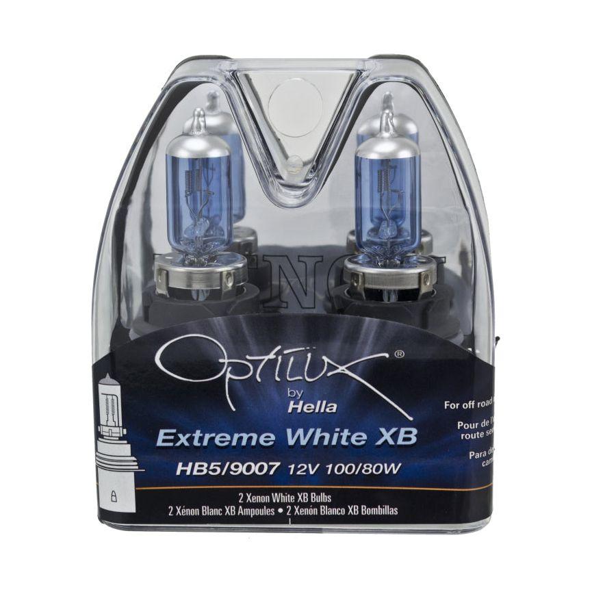 Hella LAH71070387 - HELLAH71070387 - Hella Optilux XB White Halogen Bulbs HB5 9007 12V 100/80W (2 pack) - Shipped in Europe - Tuningsupply.com