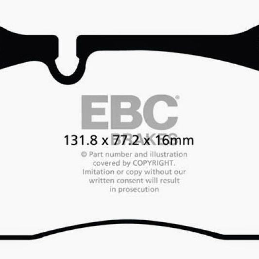 EBC DP42070R - EBCDP42070R - EBC 11-14 Audi TT RS 2.5 Turbo Yellowstuff Front Brake Pads - Shipped in Europe - Tuningsupply.com