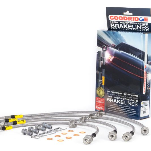 Goodridge 20028 - GRI20028 - Goodridge 12-15 Honda Civic Si / 13-15 Acura ILX 2.4L (Lrg Disc) Stainless Steel Brake Line Kit - Shipped in Europe - Tuningsupply.com