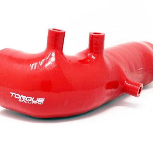 Torque Solution TS-SU-463RD - TQSTS-SU-463RD - Torque Solution Turbo Inlet Hose Black: 02-07 Subaru WRX/04-18 STI/05-09 Legacy GT/04-13 FTX - Red - Shipped in Europe - Tuningsupply.com