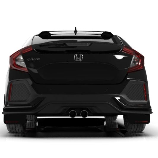 Rally Armor MF51-UR-BLK/RD - RALMF51-UR-BLK/RD - Rally Armor 17-19 Honda Civic Sport/Sport Touring Black UR Mud Flap w/Red Logo - Shipped in Europe - Tuningsupply.com