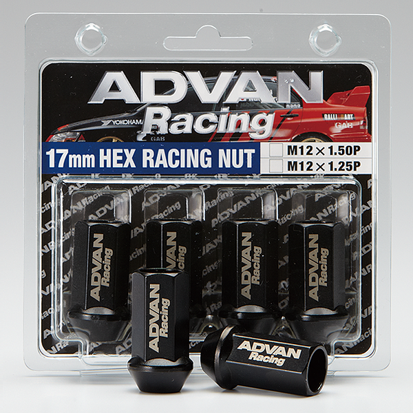 Advan V0264 - AVNV0264 - Advan Lug Nut 12X1.5 (Black) - 4 Pack - Shipped in Europe - Tuningsupply.com