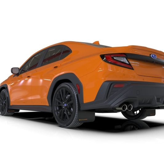 Rally Armor MF92-UR-BLK/OR - RALMF92-UR-BLK/OR - Rally Armor 22-25 Subaru WRX Black UR Mud Flap w/Orange Logo - Shipped in Europe - Tuningsupply.com