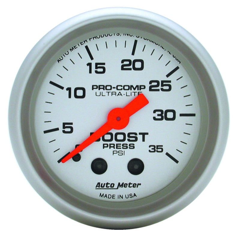 AutoMeter 4304 - ATM4304 - Autometer Ultra-Lite 52mm 35 PSI Mechanical Boost Gauge - Shipped in Europe - Tuningsupply.com