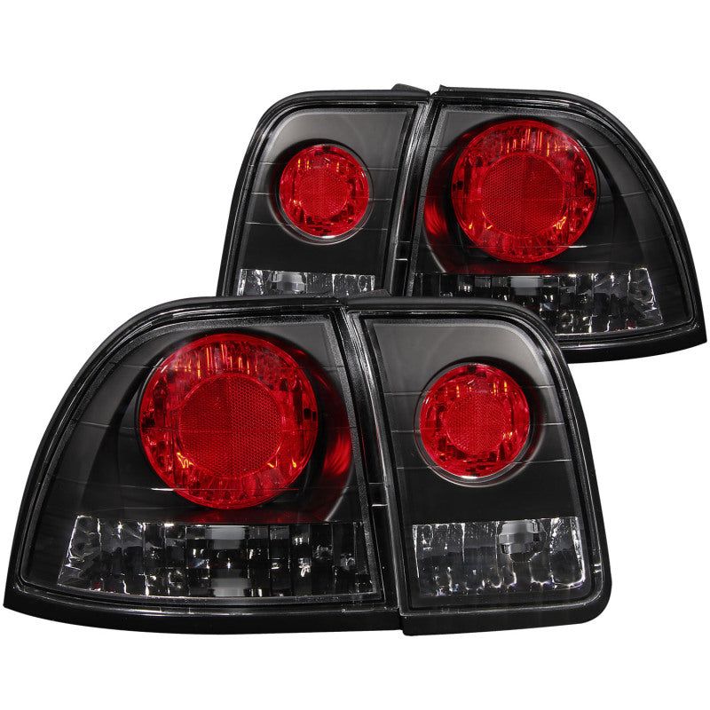 ANZO 221039 - ANZ221039 - ANZO 1996-1997 Honda Accord Taillights Black - Shipped in Europe - Tuningsupply.com