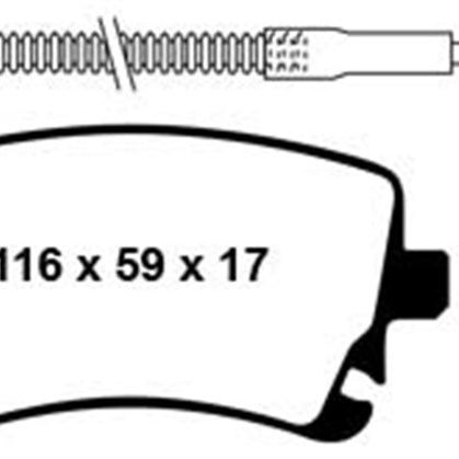 EBC DP31470C - EBCDP31470C - EBC 09-11 Audi A6 Quattro 3.0 Supercharged Redstuff Rear Brake Pads - Shipped in Europe - Tuningsupply.com