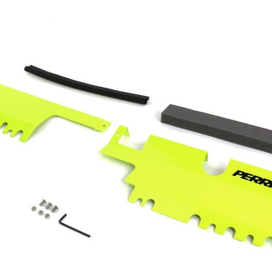 Perrin Performance PSP-ENG-512-4NY - PERPSP-ENG-512-4NY - PERRIN 15-21 Subaru WRX/STI Radiator Shroud (With OEM Intake Scoop) - Neon Yellow - Shipped in Europe - Tuningsupply.com