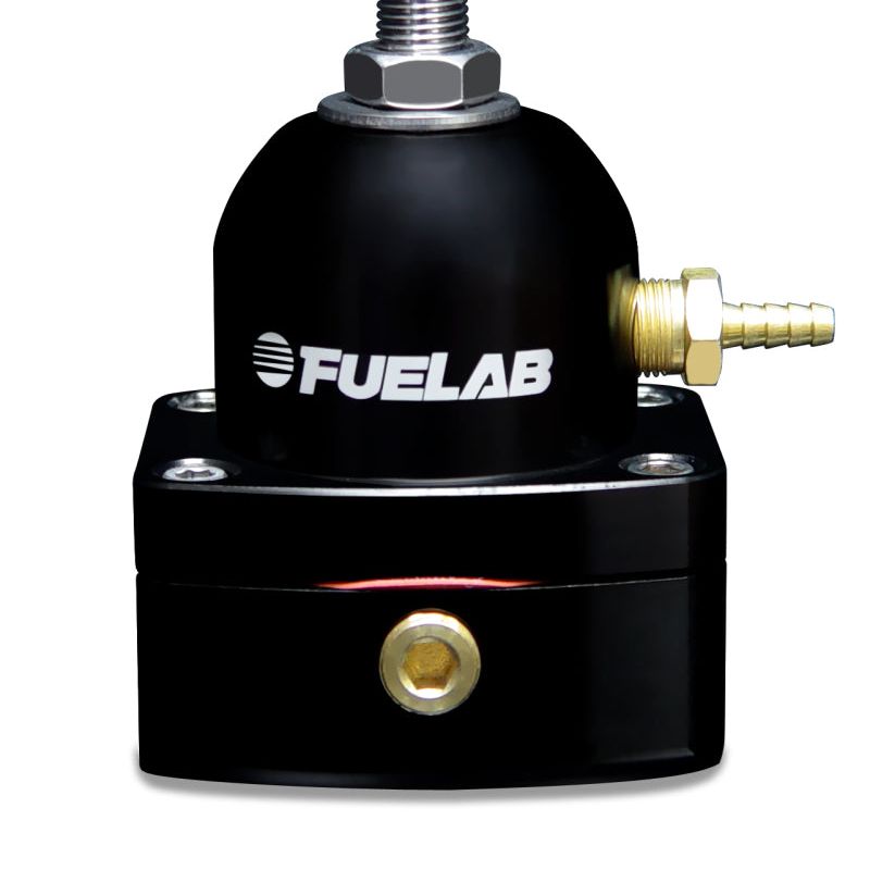 Fuelab 52501-1 - FLB52501-1 - Fuelab 525 EFI Adjustable FPR In-Line 25-90 PSI (1) -6AN In (1) -6AN Return - Black - Shipped in Europe - Tuningsupply.com