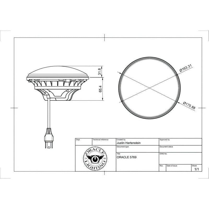 ORACLE Lighting 5769-123 - ORL5769-123 - Oracle 07-18 Jeep Wrangler JK Switchback LED Halo Headlights - Amber/White - Switchback - Shipped in Europe - Tuningsupply.com