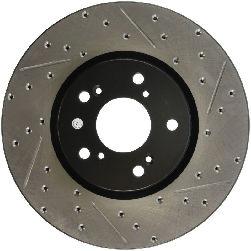 Stoptech 127.40062L - STO127.40062L - StopTech 04-08 Acura TL (Brembo Caliber) SportStop Slotted & Drilled Left Front Rotor - Shipped in Europe - Tuningsupply.com