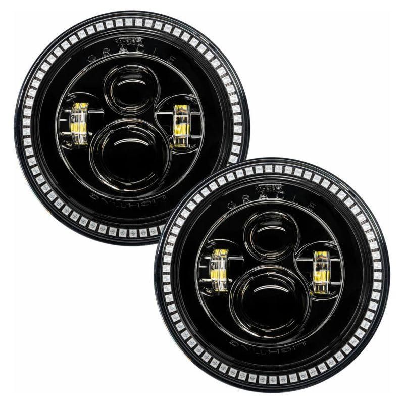 ORACLE Lighting 5769-334 - ORL5769-334 - Oracle 7in High Powered LED Headlights - Black Bezel - ColorSHIFT No Controller - Shipped in Europe - Tuningsupply.com