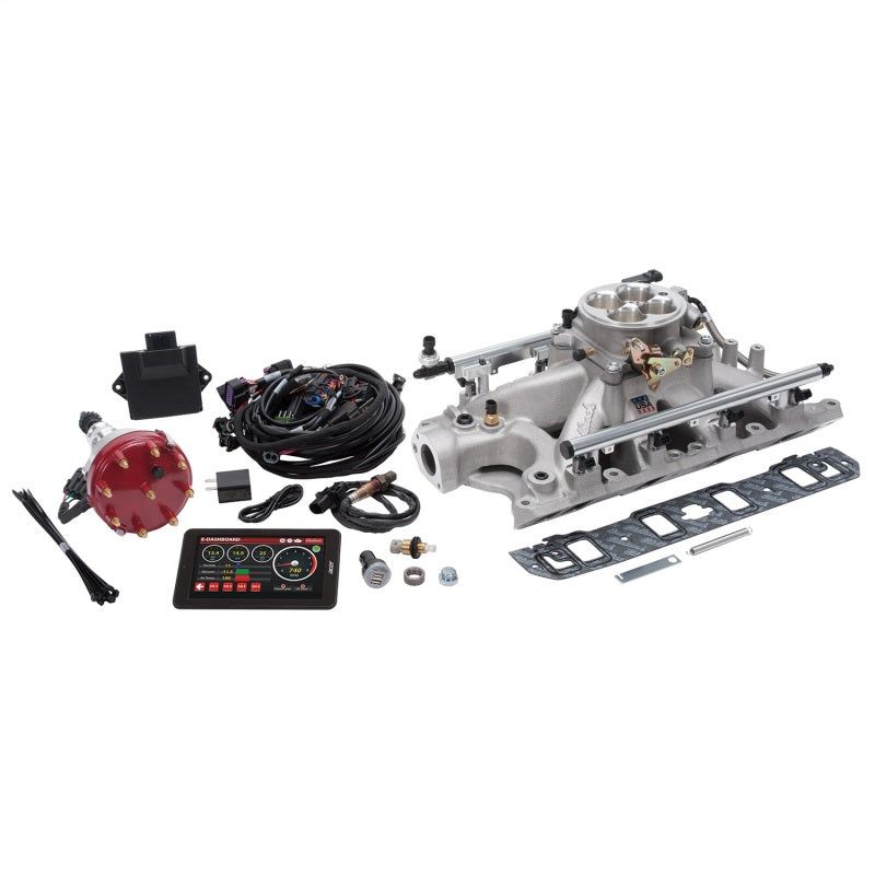 Edelbrock 35930 - EDE35930 - Edelbrock Pro Flo 4 Fuel Injection Kit Seq Port Ford 289-302 ci 550 HP 29 LbHr Injectors Satin - Shipped in Europe - Tuningsupply.com