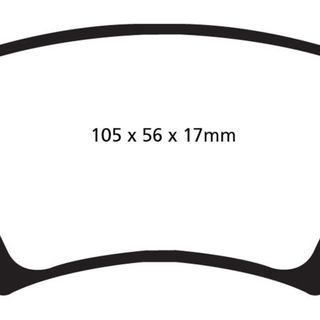 EBC DP42004R - EBCDP42004R - EBC 08-17 Volkswagen Passat CC Yellowstuff Rear Brake Pads - Shipped in Europe - Tuningsupply.com