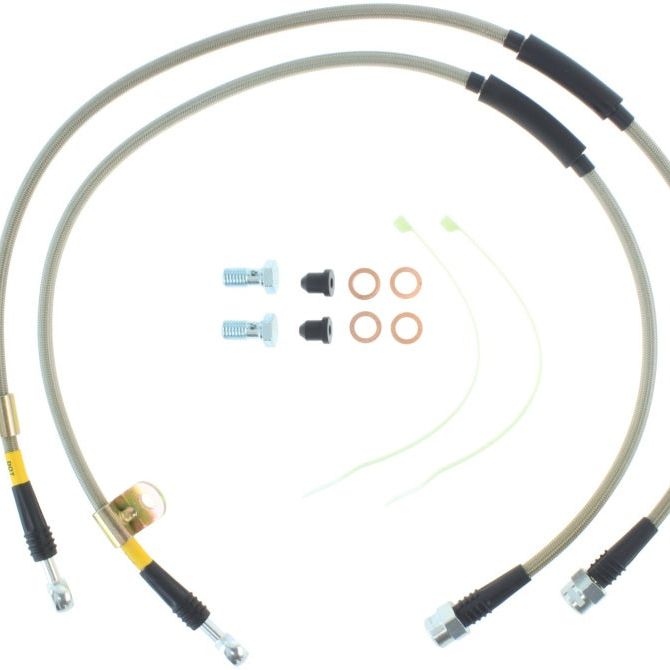 Stoptech 950.66004 - STO950.66004 - StopTech 00-06 Suburban 2500 2WD / 03-06 4WD / 03-07 Hummer H2 Stainless Steel Front Brake Line Kit - Shipped in Europe - Tuningsupply.com