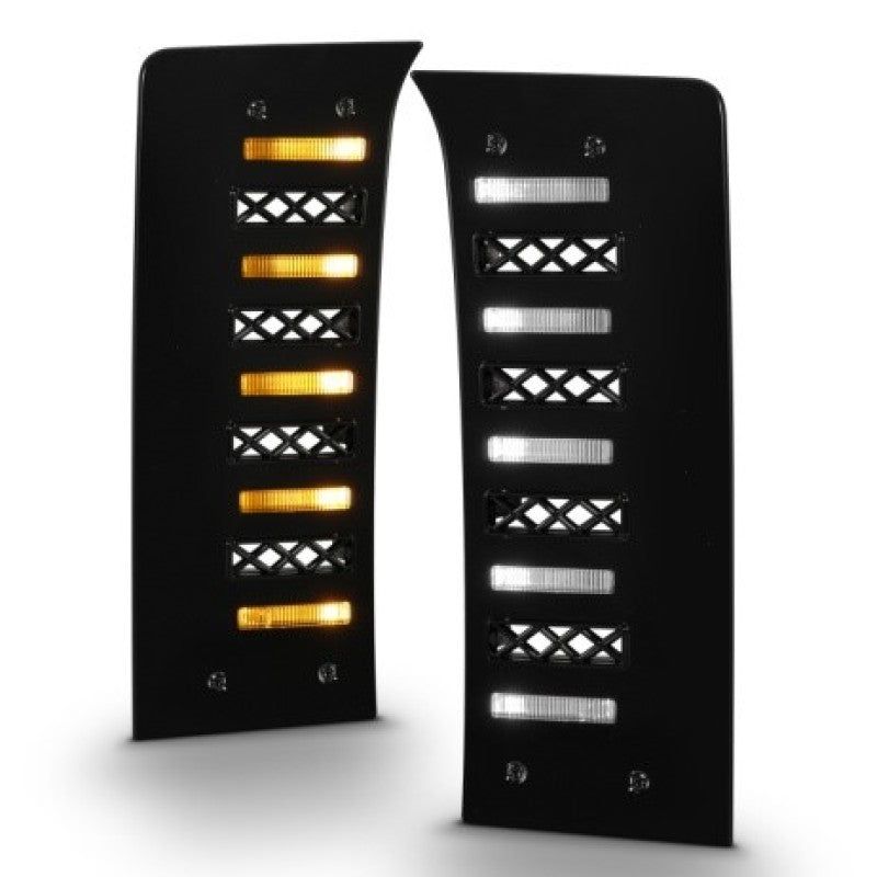 ANZO 511089X - ANZ511089X - ANZO 22-24 Toyota Tundra (w/Factory LED Refl. & OE Bumper) Z-Series Full LED DRL Vent Lights - Pair - Shipped in Europe - Tuningsupply.com