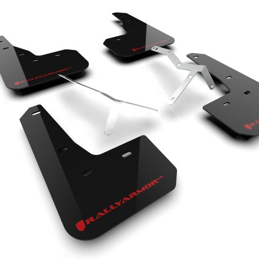 Rally Armor MF109-UR-BLK-RD - RALMF109-UR-BLK-RD - Rally Armor 23-25 Acura Integra A-Spec Black UR Mud Flap W/Red Logo (No Drilling Req.) - Shipped in Europe - Tuningsupply.com
