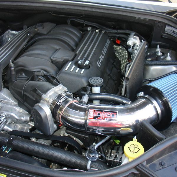 Injen PF5013WB - INJPF5013WB - Injen 13 Jeep Grand Cherokee SRT-8 6.4L V8 Wrinkle Black Short Ram Intake w/ Heat Shield - Shipped in Europe - Tuningsupply.com