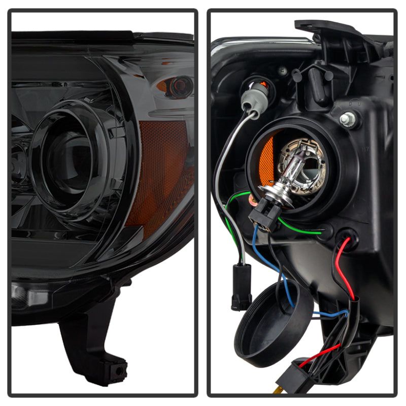 SPYDER 5081728 - SPY5081728 - Spyder Toyota Tacoma 12-16 Projector Headlights Light Bar DRL Smoke PRO-YD-TT12-LBDRL-SM - Shipped in Europe - Tuningsupply.com