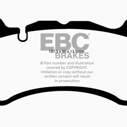 EBC DP41939R - EBCDP41939R - EBC 12+ Maserati Quattroporte 3.8 Twin Turbo Yellowstuff Front Brake Pads - Shipped in Europe - Tuningsupply.com