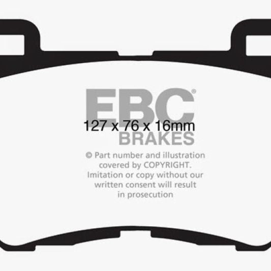 EBC DP31823C - EBCDP31823C - EBC 08-13 Infiniti FX50 5.0 Redstuff Front Brake Pads - Shipped in Europe - Tuningsupply.com