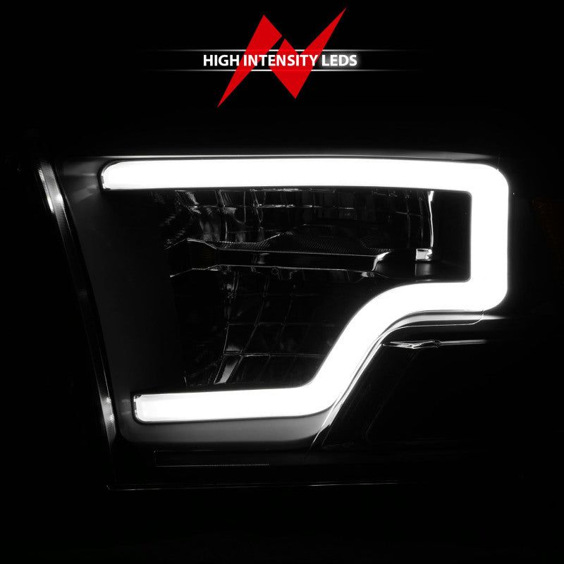 ANZO 111539 - ANZ111539 - ANZO 2009-2020 Dodge Ram 1500 Full LED Square Projector Headlights w/ Chrome Housing Black Amber - Shipped in Europe - Tuningsupply.com