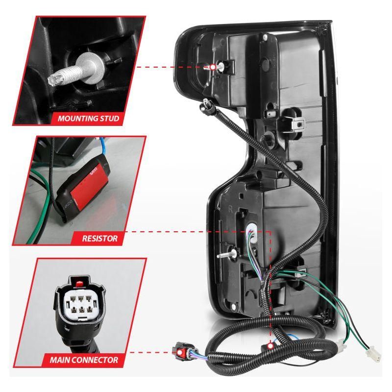 ANZO 311414 - ANZ311414 - ANZO 19-21 Chevy Silverado Full LED Taillights Black Housing Clear Lens G2 (w/C light Bars) - Shipped in Europe - Tuningsupply.com