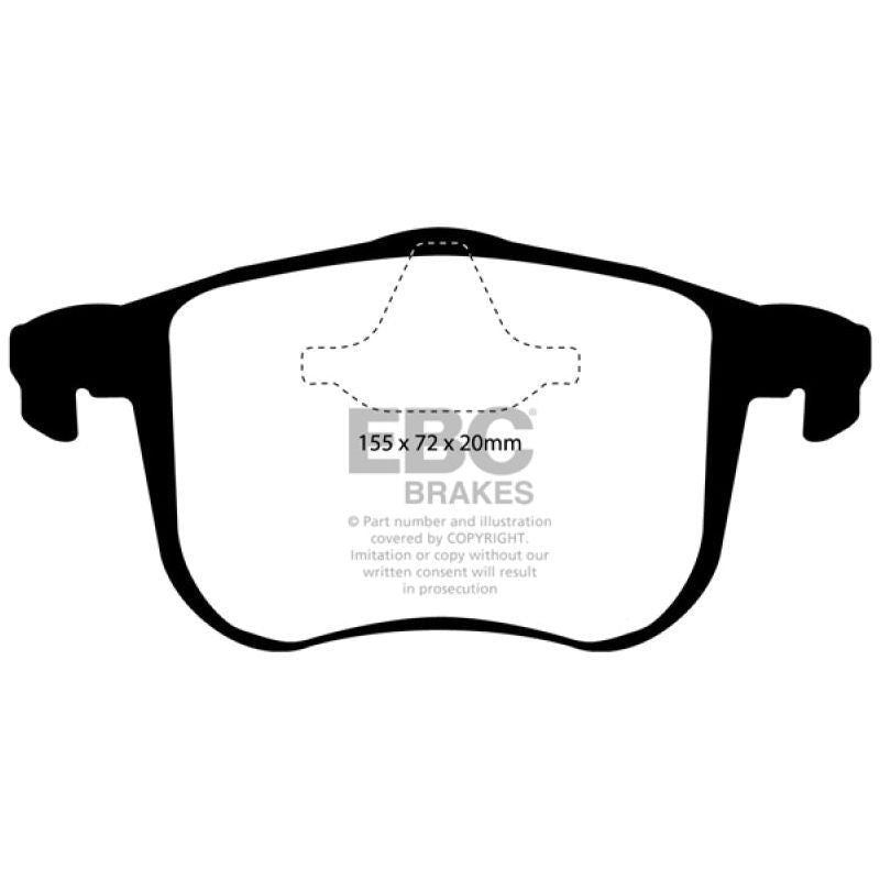 EBC DP31416C - EBCDP31416C - EBC 06-11 Saab 9-3 2.0 Turbo (Aero) Redstuff Front Brake Pads - Shipped in Europe - Tuningsupply.com