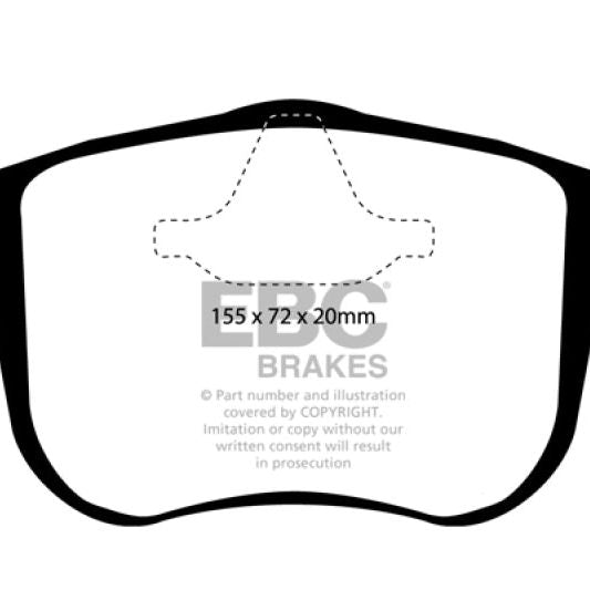 EBC DP41416R - EBCDP41416R - EBC 06-11 Saab 9-3 2.0 Turbo (Aero) Yellowstuff Front Brake Pads - Shipped in Europe - Tuningsupply.com