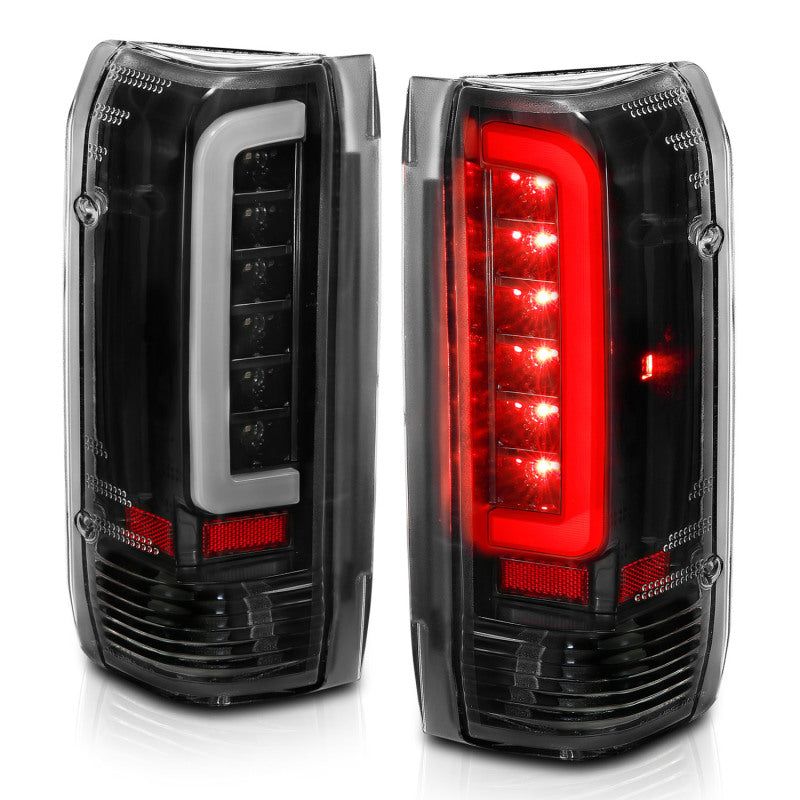 ANZO 311350 - ANZ311350 - ANZO 1987-1996 Ford F-150 LED Taillights Black Housing Clear Lens (Pair) - Shipped in Europe - Tuningsupply.com