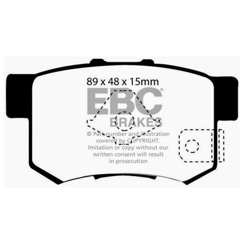 EBC DP61193/2 - EBCDP61193/2 - EBC 05-06 Honda CR-V 2.4 Greenstuff Rear Brake Pads - Shipped in Europe - Tuningsupply.com