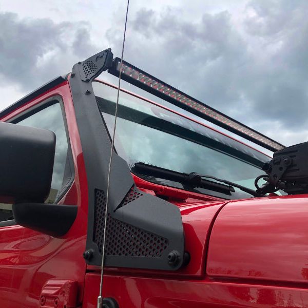Go Rhino 730500T - GOR730500T - Go Rhino 18-20 Jeep Wrangler JL/JLU/Gladiator JT XE Windshield Light Bar Mount - 50in Single Row - Shipped in Europe - Tuningsupply.com