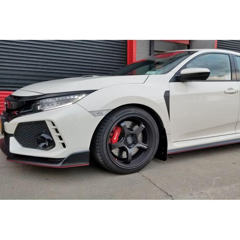 Rally Armor MF47-UR-RD/BLK - RALMF47-UR-RD/BLK - Rally Armor 17-22 Honda Civic Type R Red UR Mud Flap w/Black Logo - Shipped in Europe - Tuningsupply.com