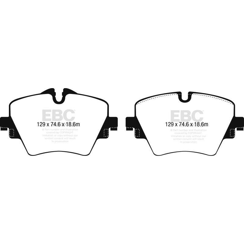 EBC UD1892 - EBCUD1892 - EBC 2017+ Mini Cooper Countryman (F60) 1.5L Turbo Ultimax2 Front Brake Pads - Shipped in Europe - Tuningsupply.com