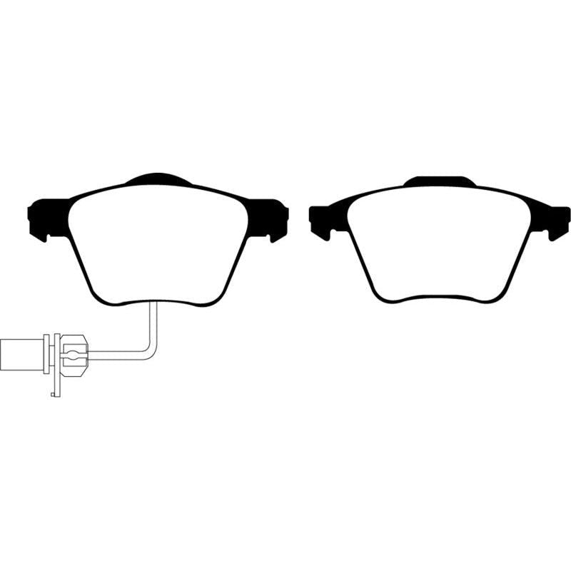 EBC DP21495 - EBCDP21495 - EBC 05-08 Audi A4 2.0 Turbo Greenstuff Front Brake Pads - Shipped in Europe - Tuningsupply.com