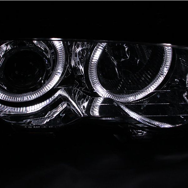 ANZO 121268 - ANZ121268 - ANZO 2000-2003 BMW 3 Series E46 Projector Headlights w/ Halo Chrome - Shipped in Europe - Tuningsupply.com