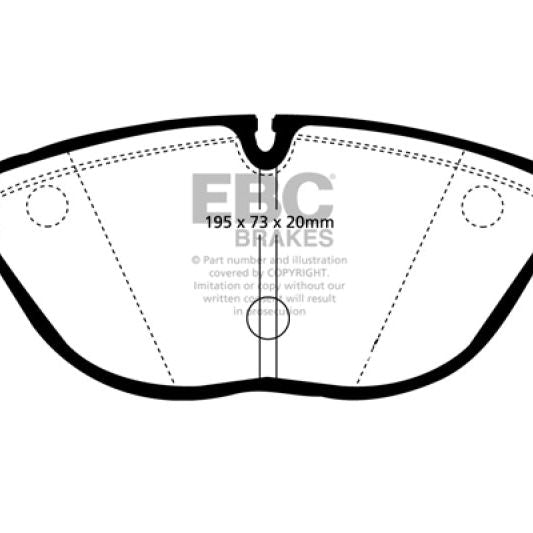 EBC DP31035C - EBCDP31035C - EBC 04-06 Audi TT Quattro 3.2 Redstuff Front Brake Pads - Shipped in Europe - Tuningsupply.com