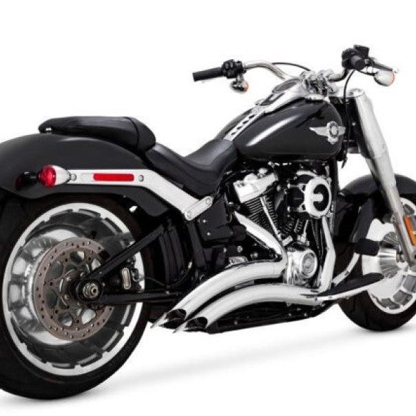 Vance and Hines 26375 - VAH26375 - Vance & Hines HD Fatboy/Brkout 18-22 Big Radius 2-2 Chrome PCX Full System Exhaust - Shipped in Europe - Tuningsupply.com