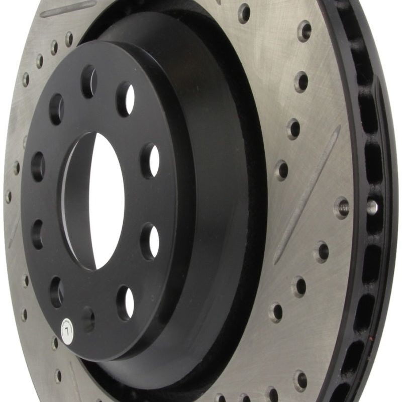 Stoptech 127.33113L - STO127.33113L - StopTech 09 VW Passat CC / 06-09 Passat Slotted & Drilled Left Rear Rotor - Shipped in Europe - Tuningsupply.com