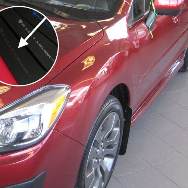 Rally Armor MF22-UR-BLK/GRY - RALMF22-UR-BLK/GRY - Rally Armor 12-16 Subaru Impreza 4D/5D Black UR Mud Flap w/Grey Logo - Shipped in Europe - Tuningsupply.com