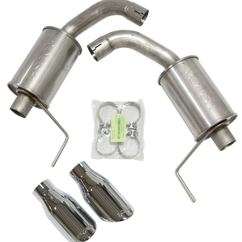 Roush 421834 - RSH421834 - Roush 2015-2017 & 2024 Ford Mustang 5.0L V8 Exhaust Kit w/ Round Tips (304SS) - Shipped in Europe - Tuningsupply.com