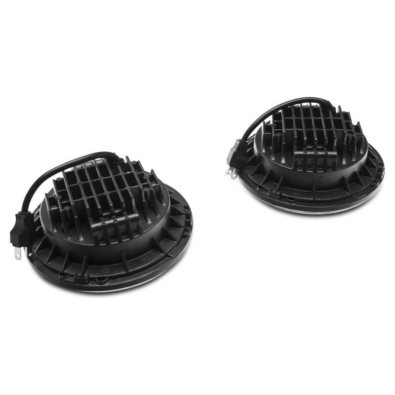 Raxiom J108043 - RAXJ108043 - Raxiom 97-18 Jeep Wrangler TJ/JK Axial Series LED Daymaker Headlights- Chrome Housing (Clear Lens) - Shipped in Europe - Tuningsupply.com