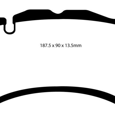 EBC DP41939R - EBCDP41939R - EBC 12+ Maserati Quattroporte 3.8 Twin Turbo Yellowstuff Front Brake Pads - Shipped in Europe - Tuningsupply.com