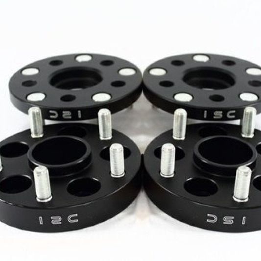 ISC Suspension WS5X11420B - ISCWS5X11420B - ISC Suspension 5x114.3 Hub Centric Wheel Spacers 20mm Black (Pair) - Shipped in Europe - Tuningsupply.com