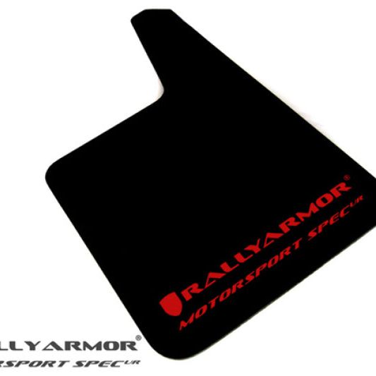 Rally Armor MF20-MSUR-BK/WH - RALMF20-MSUR-BK/WH - Rally Armor Universal Fit (No Hardware) Motorsport Spec Black UR Mud Flap w/ White Logo - Shipped in Europe - Tuningsupply.com