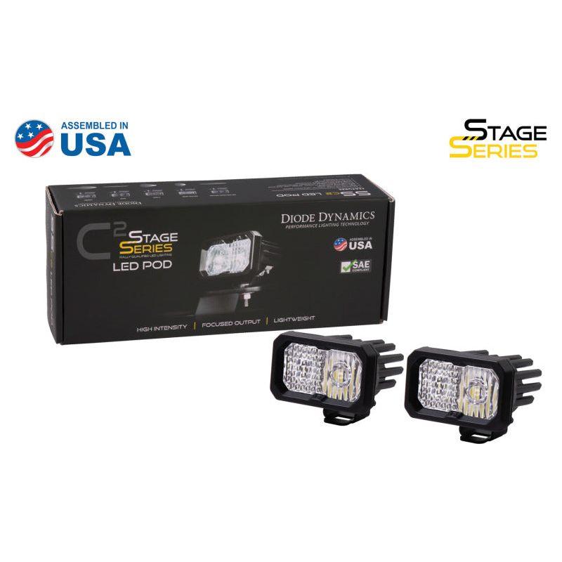 Diode Dynamics DD6388P - DIODD6388P - Diode Dynamics Stage Series 2 In LED Pod Sport - White Combo Standard ABL (Pair) - Shipped in Europe - Tuningsupply.com